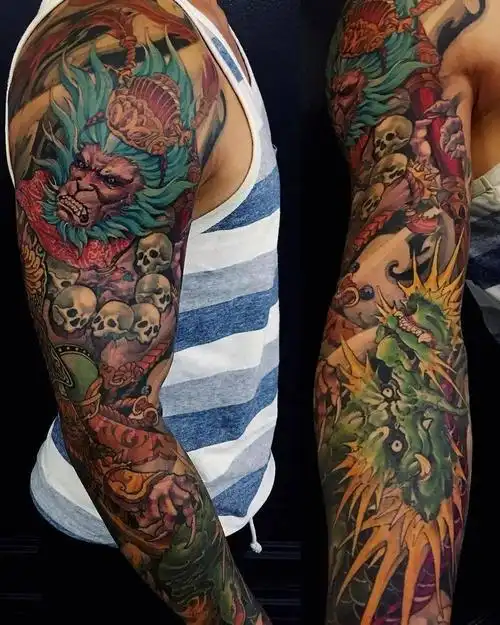 从泼猴到斗战胜佛齐天大圣纹身鉴赏