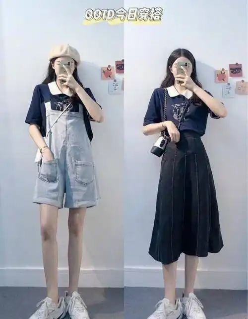 原创2022年早秋小个子女生怎么穿选择高腰的下装视觉显高