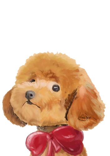 可爱的泰迪狗泰迪可爱卡通手绘棕色温顺毛茸茸小狗卡通泰迪狗其他背景