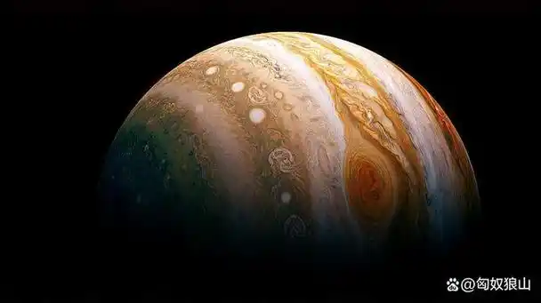 nasa的探测器在木星表面的一个涡旋系统中,偶然性的拍摄到了一个非常