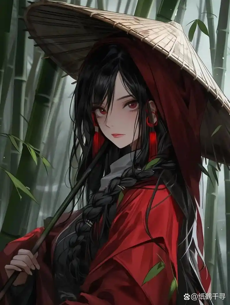 红衣女侠|古风头像|高雅神秘 红衣女子,身穿艳丽的红色衣裳,优雅高贵.