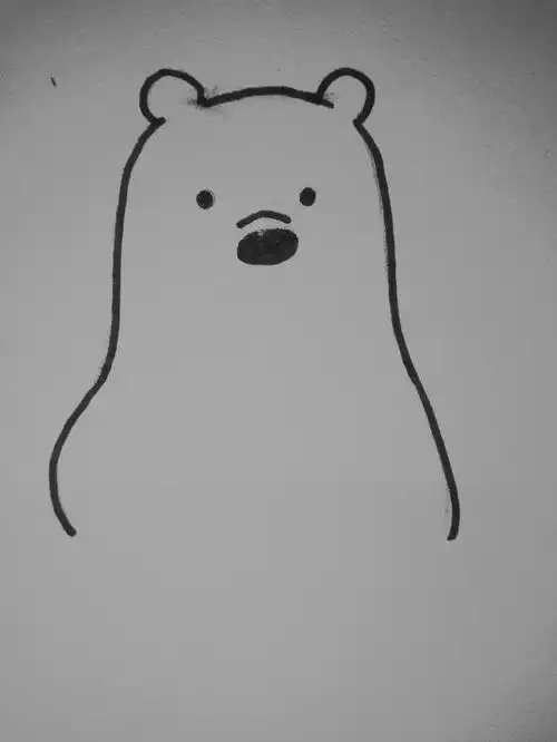 简笔画萌芽熊教程(白熊简笔画手绘教程)(2)