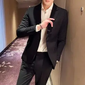 痞帅ins小西装男套装韩版潮流修身休闲西服男士气质网红秋冬外套