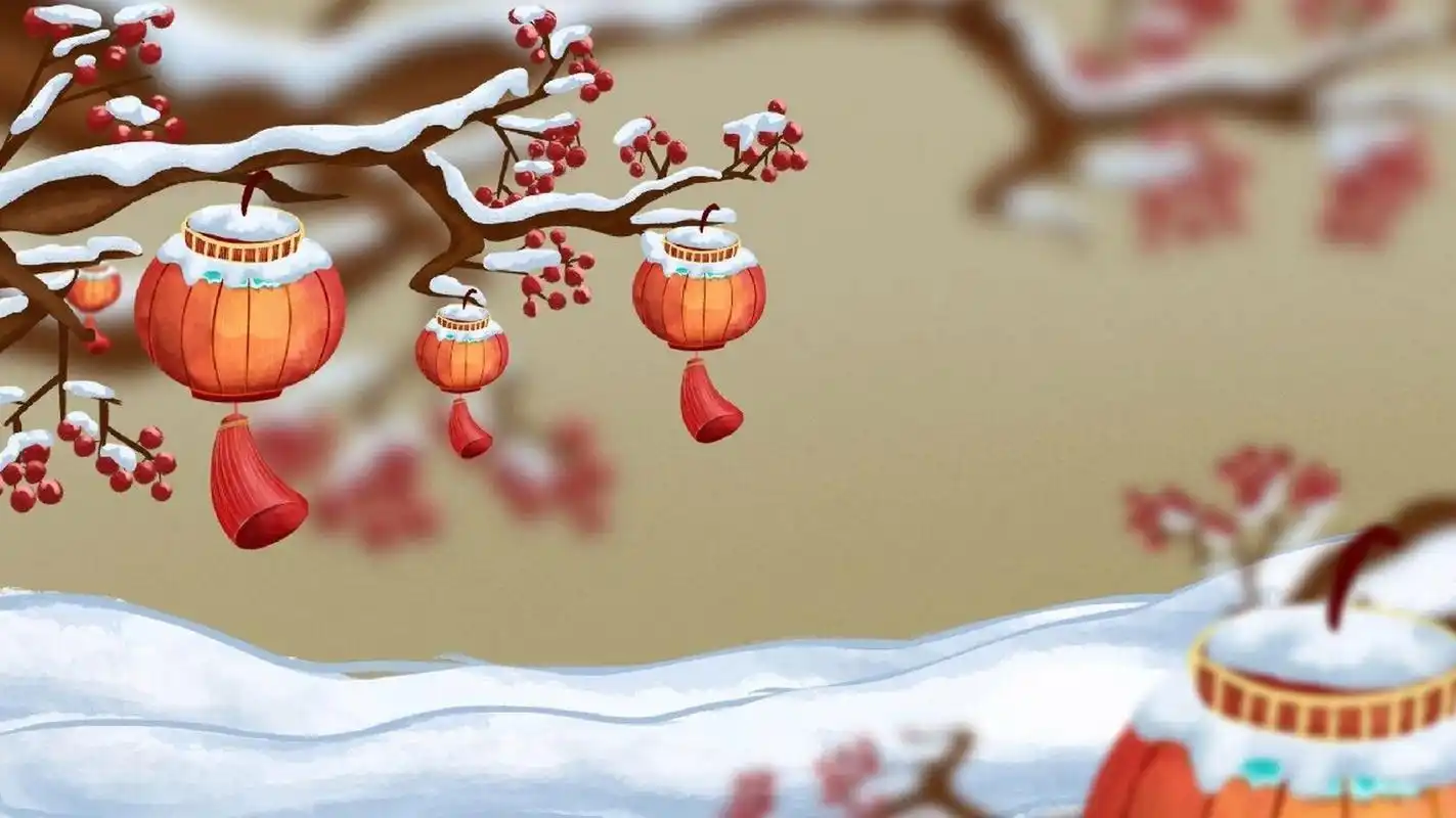 大气唯美中国风大雪节气横屏展板|背景图 90哈喽,各位宝子好 99我