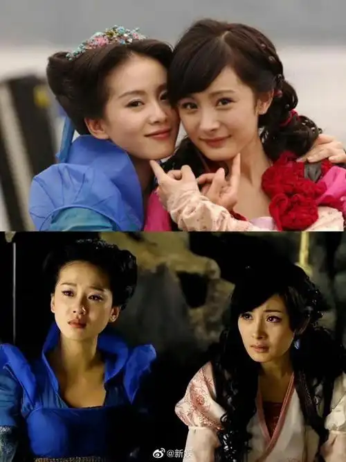 杨幂刘诗诗亲吻旧照来啦 美女贴贴美女的画面真的好养眼啊