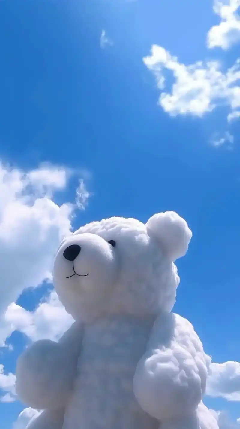 可爱小熊云朵#图文伙伴计划 #壁纸 #治愈系 - 抖音