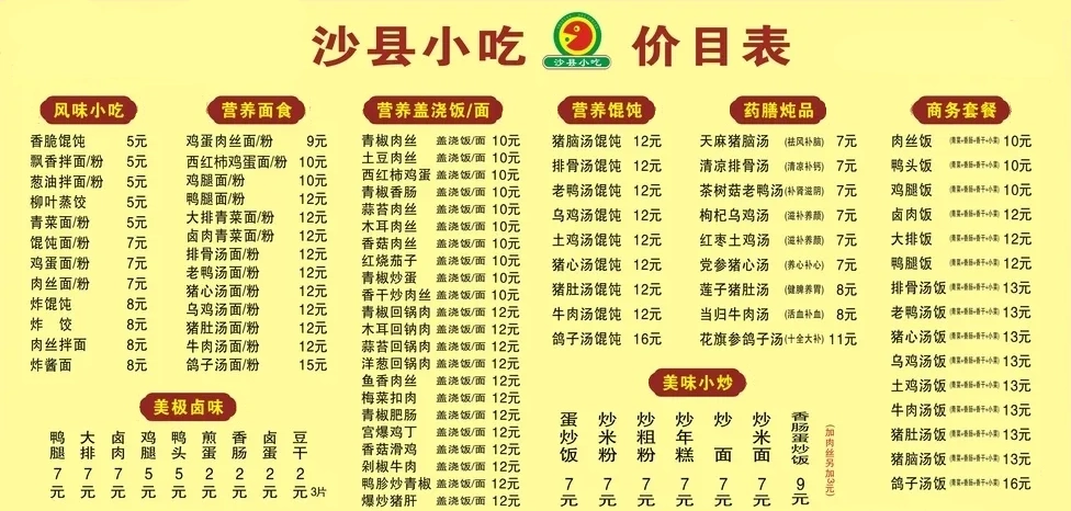 沙县小吃为什么营养又实惠答案就藏在它的菜单中
