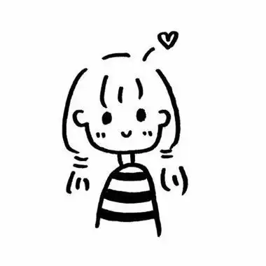 简笔画|手绘小头像人物可爱女孩卡通插画简笔画插画简笔画 可爱的小