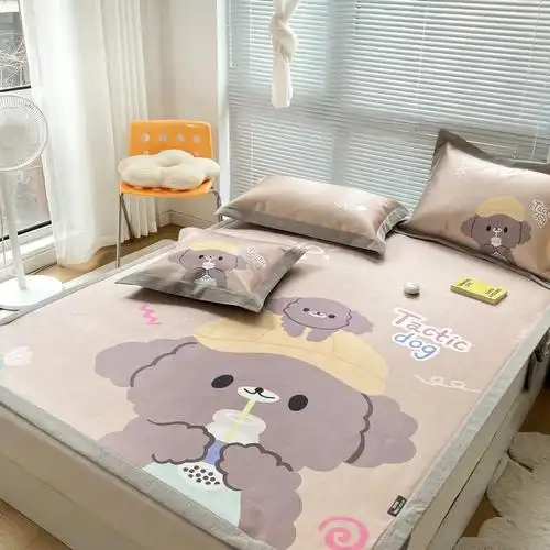 儿童节礼物首选冰丝凉席三件套