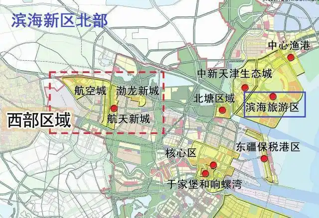 天津市滨海新区核心区地图