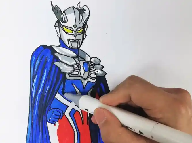 1分钟画披风赛罗奥特曼