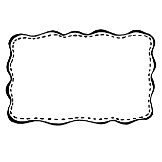 手绘黑白线条花纹边框