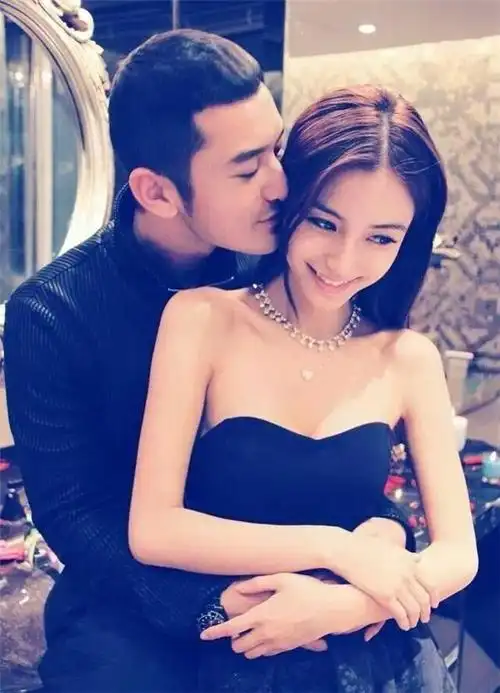 黄晓明angelababy甜蜜婚纱照图片