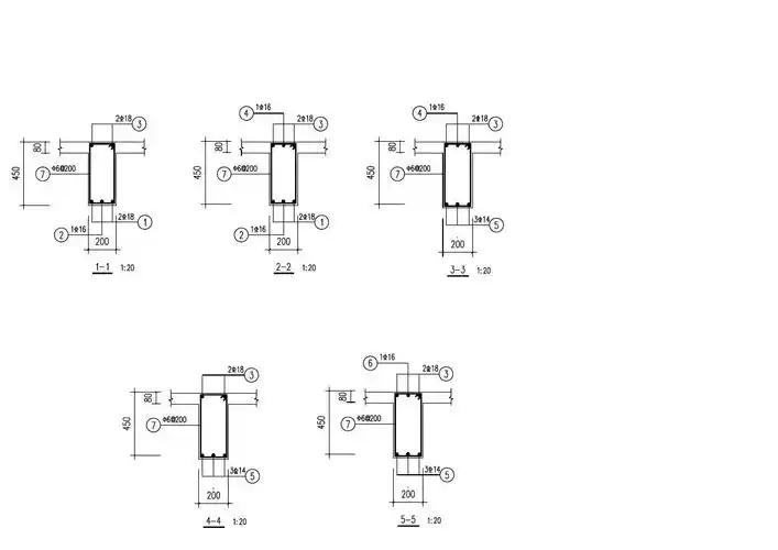 次梁模板配筋图2