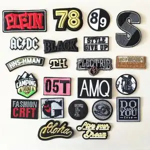 男士衣服补丁贴时尚英文字母修补破洞贴花羽绒服中号布标手缝diy