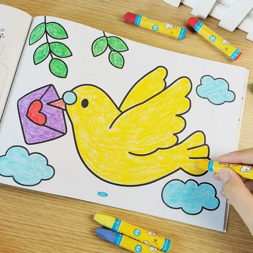 宝宝涂色本画画书 3-6岁儿童涂鸦绘本套装小朋友填色幼儿园图画本