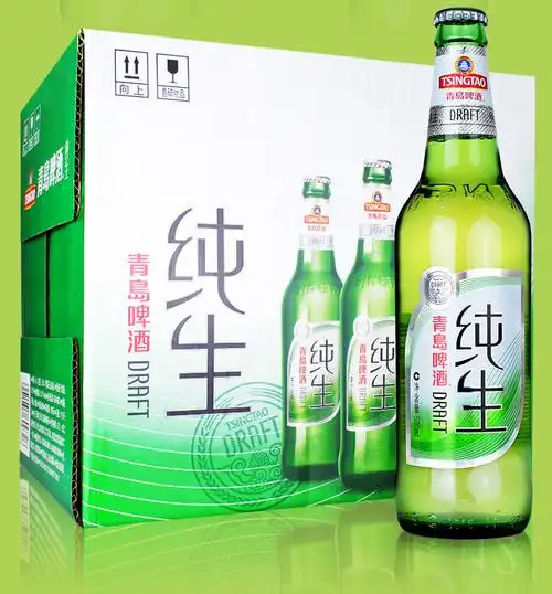 青岛啤酒瓶装青岛纯生8度500ml12瓶整箱