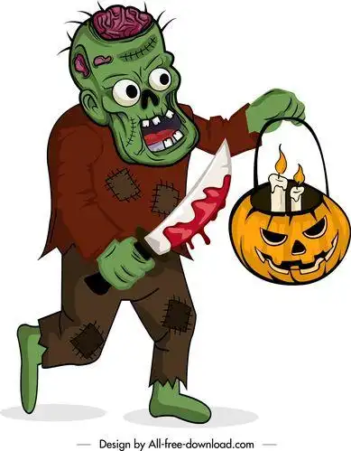 万圣节僵尸简笔画图片小鬼僵尸画像是把木桶套在身上的小鬼僵尸作用