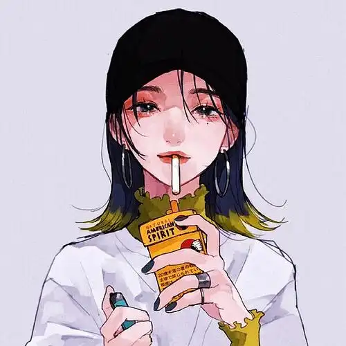 求女生抽烟的头像