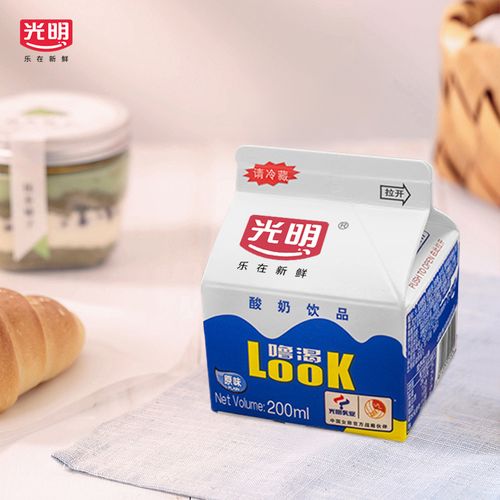 光明噜渴酸奶look原味白桃慕斯盒装官方旗舰店儿童酸奶