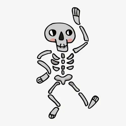 骷髅万圣节卡通矢量