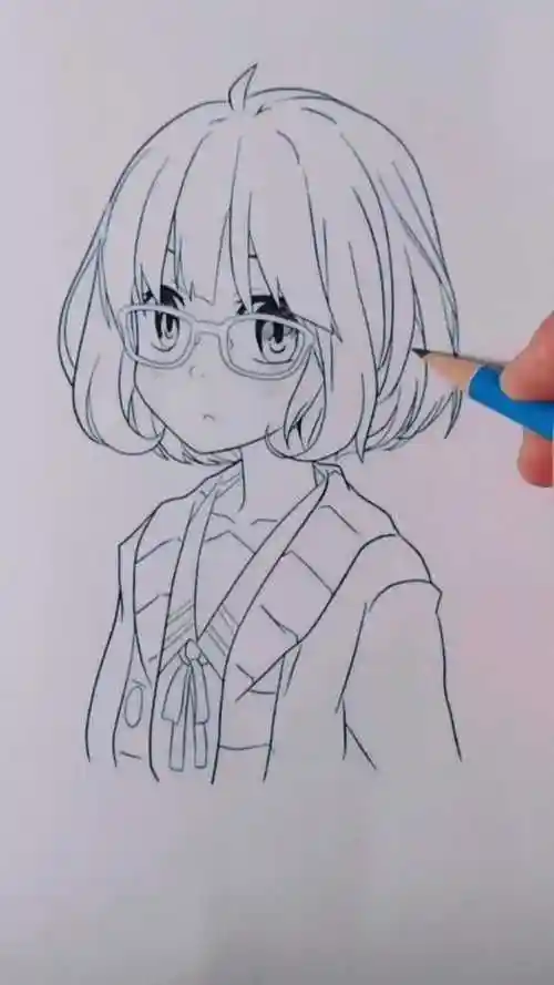 速写作品可爱的女生