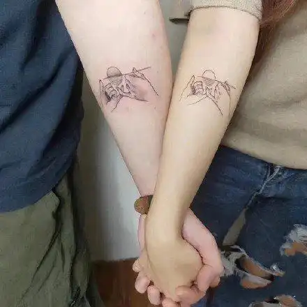 适合甜蜜恋人的小清新情侣纹身图案(4)