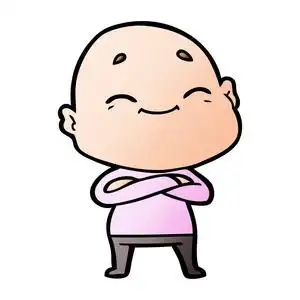卡通秃头图片