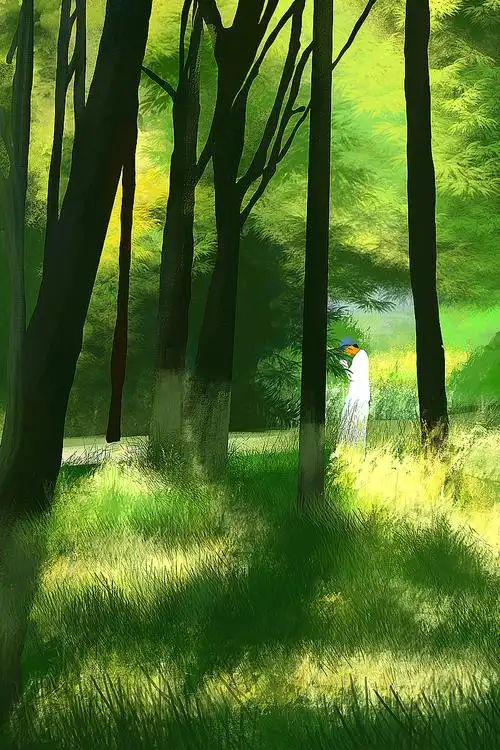 色彩60天挑战赛(偏爱绿色系列)|插画|创作习作|白粥无盐 - 原创作品