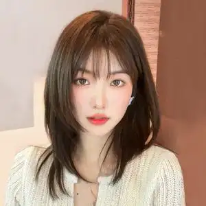 假发短发女自然全头套式2021年时尚新款中长仿真减龄锁骨发假发套