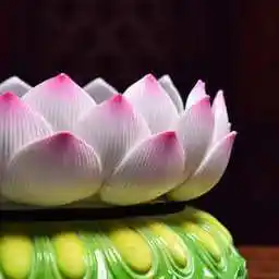 陶瓷莲花底座圆形台佛像垫高观音菩萨底座座台供奉供佛神像