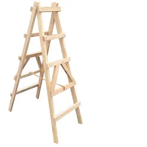 木头人字梯可行行走木质加厚家用梯子实木登高家用梯