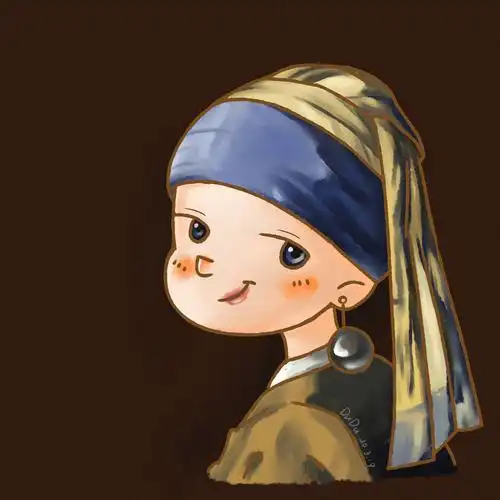 戴珍珠耳环的少女