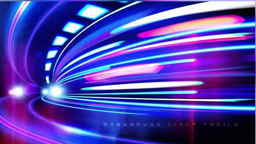 网络科技5g动感炫光元宇宙赛博朋克光效主视觉kv背景ai矢量图素材