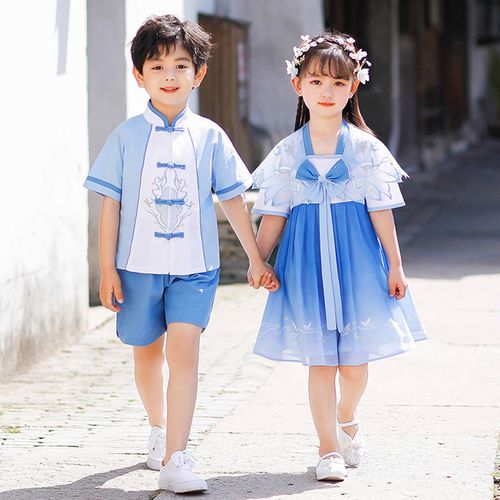 班服小学生夏季中国风国学校服幼儿园园服秋装汉服儿童元旦表演服