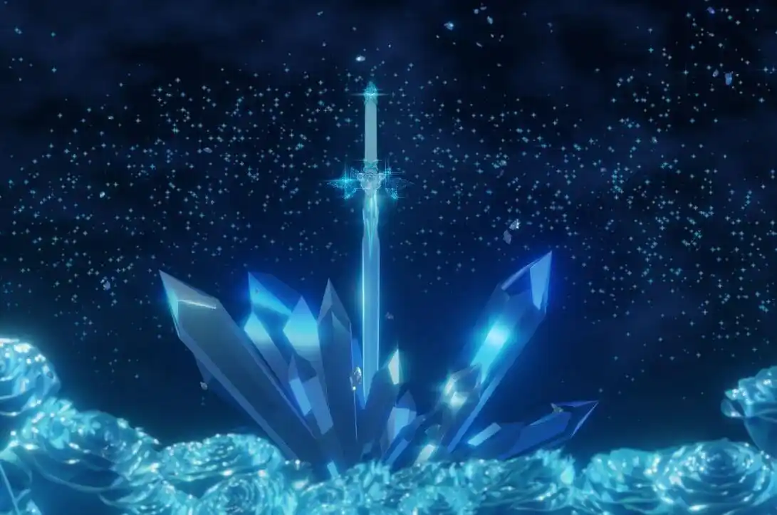 在刀剑神域第3季的时候,动漫中男二号ugo的蓝蔷薇之剑因为华丽的造型