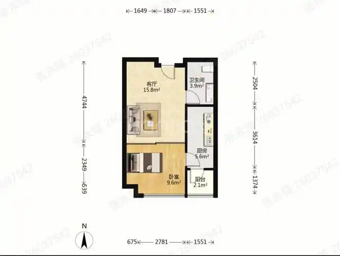 曲江一期标准一室一厅考虑一小一中得来