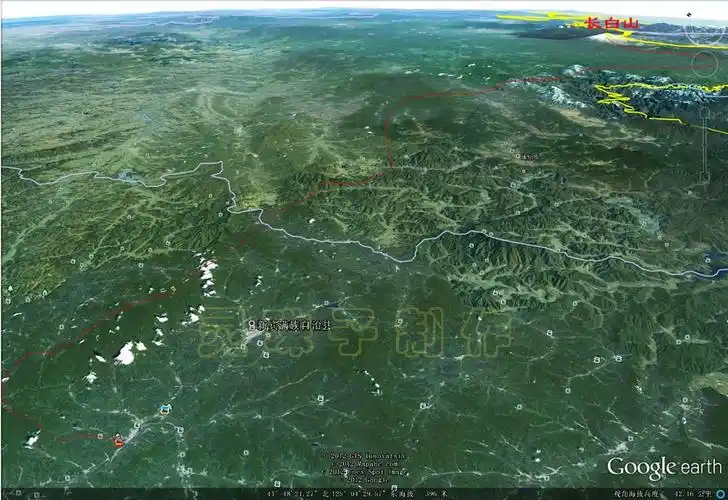 长白山至永陵龙脉走势图