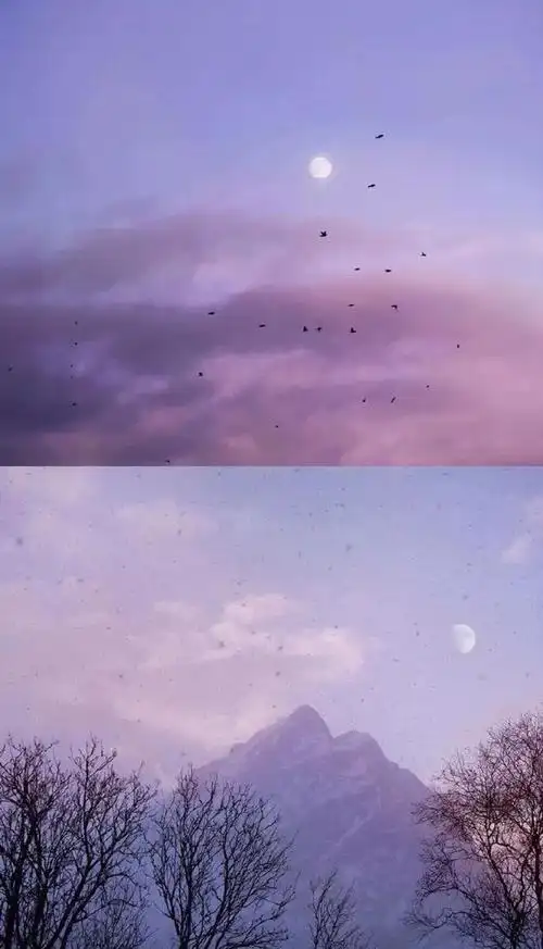 拼接/全屏/意境/风景壁纸无水印 我要悄悄起床,然后惊艳所有闹钟.