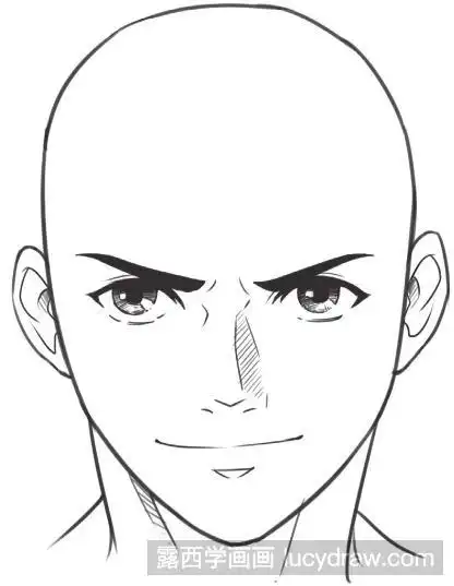 漫画教程:教你画一个帅气男生头部