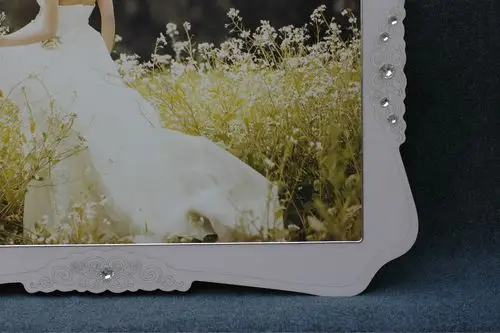 2016新款大韩水晶亚米奇定制烤瓷摆台版画相框婚纱照