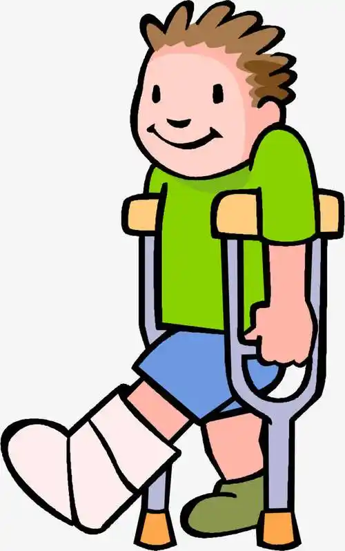 矢量手绘残疾人