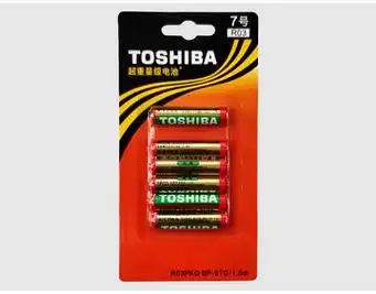 金东芝7号电池碳性七号aa无汞电池黄金棒挂钟键盘鼠标1.