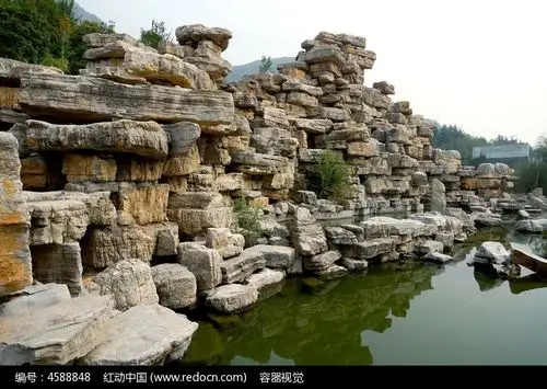 园林景观配套的假山风光