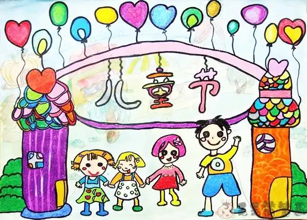 六一儿童手绘画