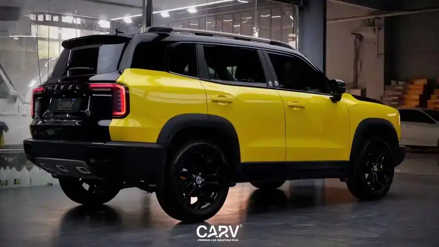 哈弗大狗卡孚改色膜白金钢琴黑和白金葵花黄_懂车帝