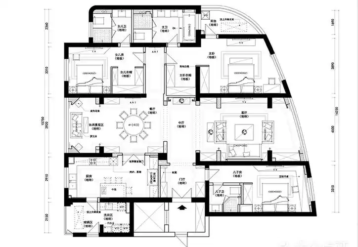 247㎡现代轻奢大平层,满足了我对装修的所有