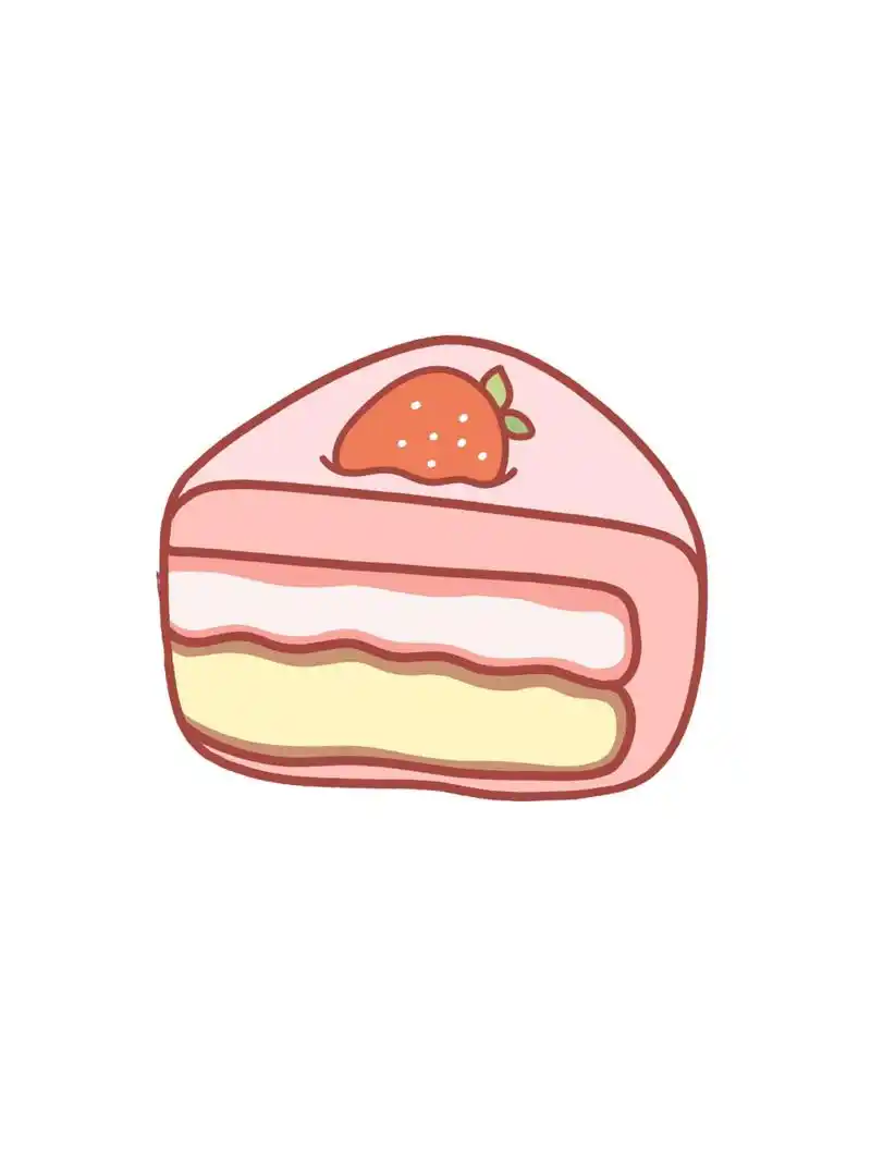 万物皆可爱,今天是草莓味的一天,来一组91草莓甜点系列简笔画,愿你