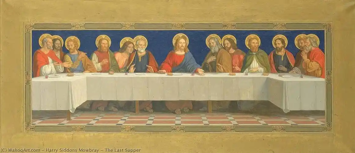 最后的晚餐 - henry siddons mowbray | wikioo.org – 美术百科全书