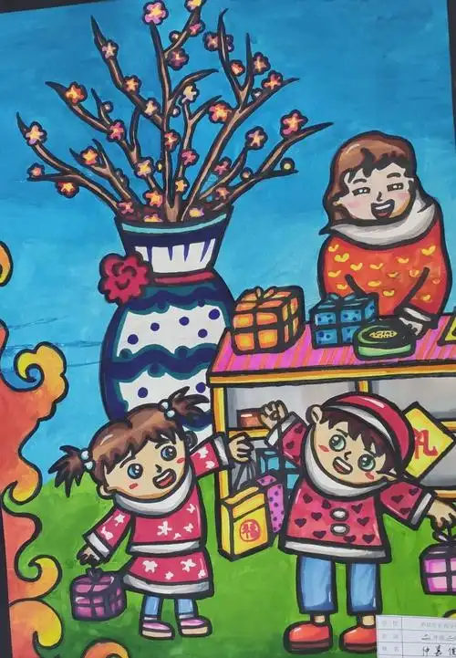 酒泉市东苑学校三年级(2)班"翰墨助脱贫,丹青绘小康"庆元旦书画作品展